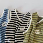 【90-140cm】タンクトップ キッズ ボーダー 合わせやすい - 画像 (3)