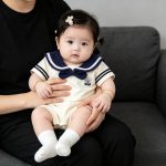 【66-90cm】ロンパース ベビー クマロゴ セーラー - 画像 (8)
