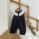 【66-90cm】ロンパース ベビー レース襟 ノースリープ - 画像 (15)