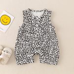 【66-90cm】ロンパース ベビー ヒョウ柄 ノースリープ - 画像 (7)