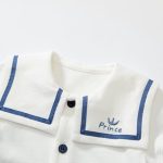 【66-90cm】ロンパース ベビー ブルー ストライプ セレモニー - 画像 (7)