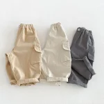 【80-130cm】パンツ ベビー ポケット付き ロング 無地 - 画像 (15)