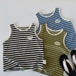 【90-140cm】タンクトップ キッズ ボーダー 合わせやすい - 画像 (6)