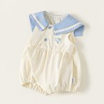 【66-90cm】ロンパース ベビー ノースリーブ セーラー - 画像 (4)