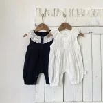 【66-90cm】ロンパース ベビー レース襟 ノースリープ - 画像 (5)