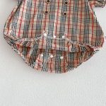 【66-90cm】ロンパース ベビー レトロ チェック柄 - 画像 (9)
