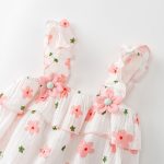 【66-90cm】ロンパース ベビー 可愛い ピンク花 - 画像 (4)