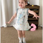 【73-110cm】ワンピース ベビー フリル カートゥーン - 画像 (29)