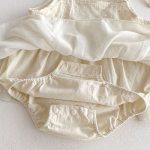【73-90cm】ロンパース ベビー リボン 無地 - 画像 (9)