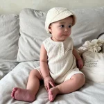 【66-100cm】オールインワン ベビー 犬柄 ワッフル - 画像 (7)