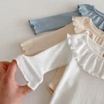【66-90cm】ロンパース ベビー フリル襟 シンプル - 画像 (14)