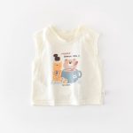 【73-110cm】トップスorパンツ ベビー クマ柄 ノースリーブ - 画像 (3)