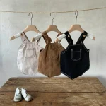 【66-90cm】ロンパース ベビー ポケット付き サロペット - 画像 (2)