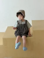 【73-100cm】Tシャツorサロペット ベビー 韓国風 熊デザイン - 画像 (19)