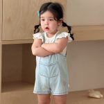 【73-100cm】サロペットorTシャツ ベビー デニム ファッション - 画像 (15)