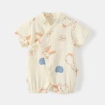 【59-90cm】ロンパース ベビー 柔らか 総柄 - 画像 (5)