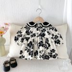 【73-110cm】ワンピース ベビー レトロ 花柄 - 画像 (4)