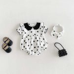 【66-90cm】ロンパース ベビー 可愛い ドット - 画像 (3)