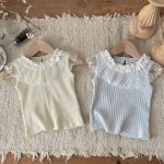 【73-100cm】トップス ベビー レース フリル襟付き ノースリーブ - 画像 (13)