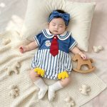 【66-90cm】ロンパース ベビー ペンギン柄 セーラー - 画像 (4)