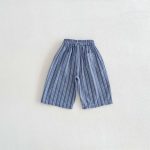【80-120cm】ワイドパンツ 男の子 ストライプ 薄手 - 画像 (4)