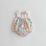【66-90cm】ロンパース ベビー カラフル フラワー - 画像 (6)