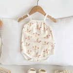 【66-100cm】ロンパース ベビー プリント キャミソール - 画像 (3)