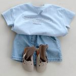【70-120cm】半袖Tシャツ ベビー 英字 シンプル - 画像 (6)