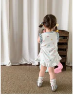 【73-110cm】ワンピース ベビー フリル カートゥーン - 画像 (9)