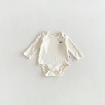 【66-90cm】ロンパース ベビー 熊柄ボーダー シンプル - 画像 (15)