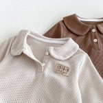 【66-90cm】ロンパース ベビー ワッフル クマロゴ - 画像 (14)
