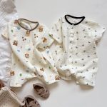 【66-90cm】半袖 ロンパース ベビー ガーゼ冷房対策 シンプル - 画像 (12)