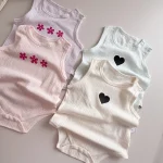 【66-90cm】ロンパース ベビー フラワー ノースリープ - 画像 (17)