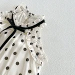 【66-90cm】ロンパース ベビー ドット ワンピース風 - 画像 (14)