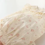 【66-90cm】ロンパース ベビー 小花柄 肩フリフ - 画像 (6)