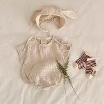 【66-90cm】ロンパース ベビー シンプル ポケット付き - 画像 (10)