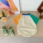 【73-90cm】ロンパース ベビー ポテト プリント カラフル - 画像 (4)