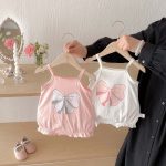 【66-90cm】キャミロンパース ベビー リボン スウィート - 画像 (8)