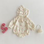 【66-90cm】ロンパース＆帽子 ベビー チューリップ キュート - 画像 (3)
