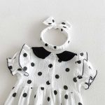 【66-90cm】ロンパース ベビー 可愛い ドット - 画像 (8)