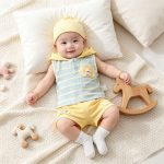【73-100cm】セットアップ ベビー ノースリーブ ボーダー - 画像 (4)