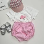 【66-90cm】Tシャツorショートパンツ ベビー フルーツロゴ 格子柄 - 画像 (20)