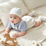 【66-90cm】ロンパース ベビーレイヤードチェックロンパース - 画像 (5)