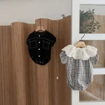 【60-90cm】ロンパース ベビー 韓国風 ポケット付き デニム - 画像 (18)