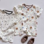 【66-90cm】半袖 ロンパース ベビー ガーゼ冷房対策 シンプル - 画像 (14)