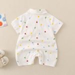 【66-90cm】ロンパース ベビー ネクタイ付き キュート - 画像 (5)