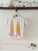【66-100cm】セットアップ ベビー フラワー プリント - 画像 (8)