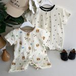 【66-90cm】半袖 ロンパース ベビー ガーゼ冷房対策 シンプル - 画像 (8)