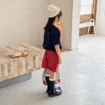 【80-130cm】ショートパンツ 女の子 バイカラー カジュアル - 画像 (25)