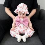【66-100cm】ロンパース ベビー リボン付き ドット スウィート - 画像 (4)